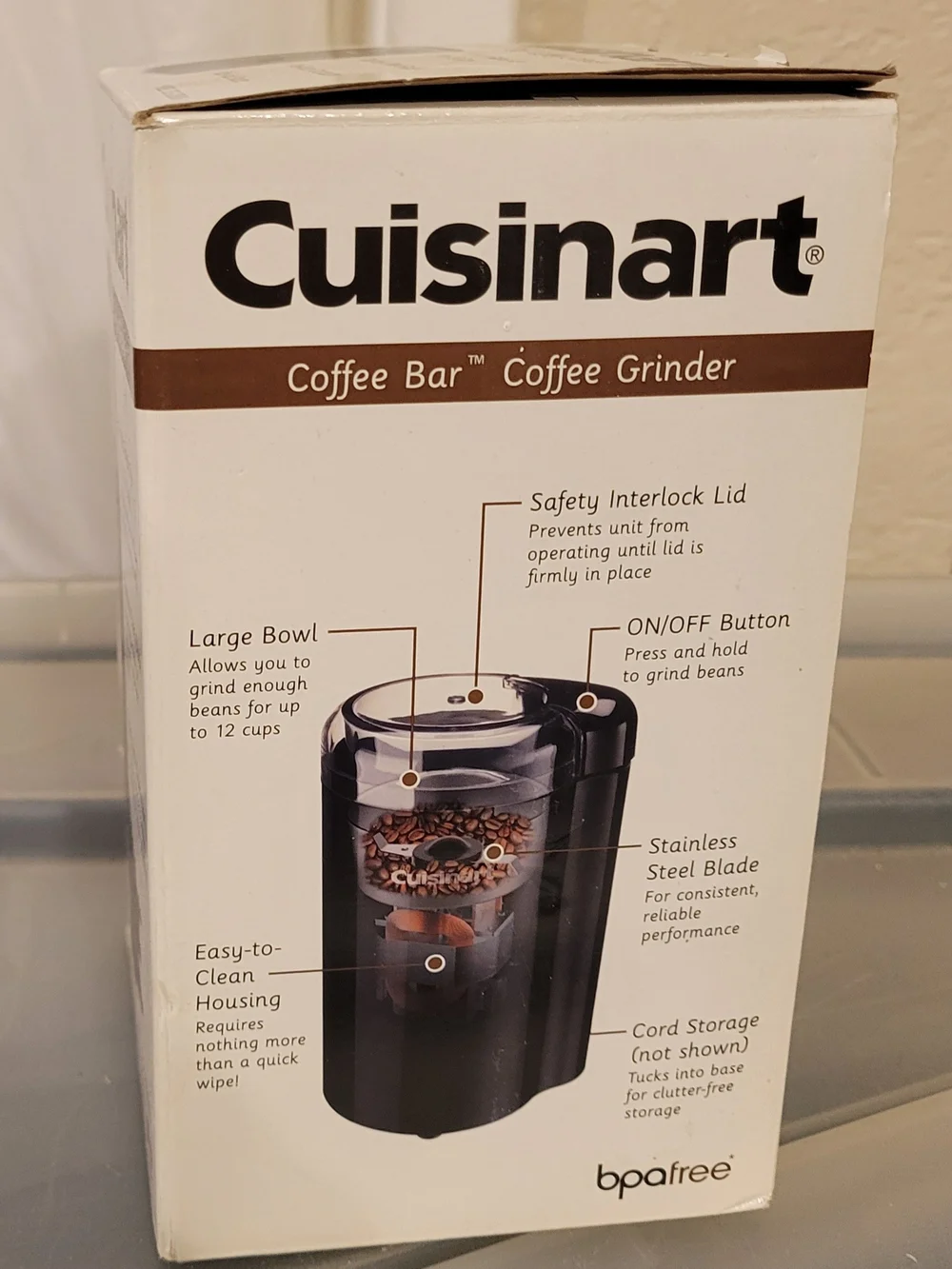 Cuisinart Coffee Bar Coffee Grinder DCG-20BKN Black New Open Box